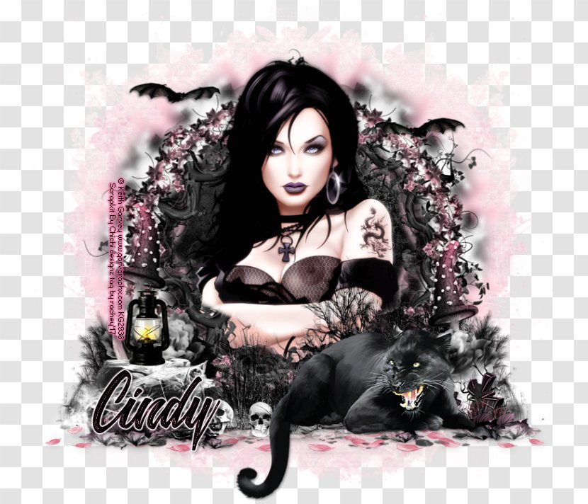 Black Hair - Cartoon - S Gothic Transparent PNG