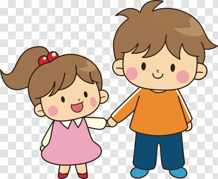 Kids Playing Cartoon - Pleased Smile Transparent PNG