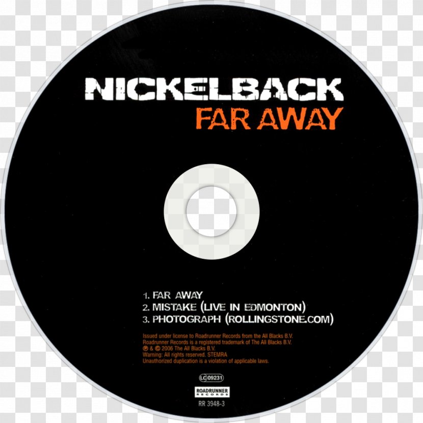 Compact Disc Dark Horse Nickelback Far Away Song - Tree Transparent PNG