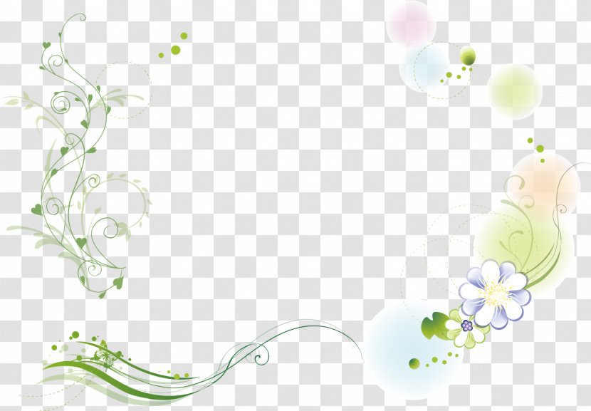 Green Text - Flora - Pretty Spring Background Material Transparent PNG