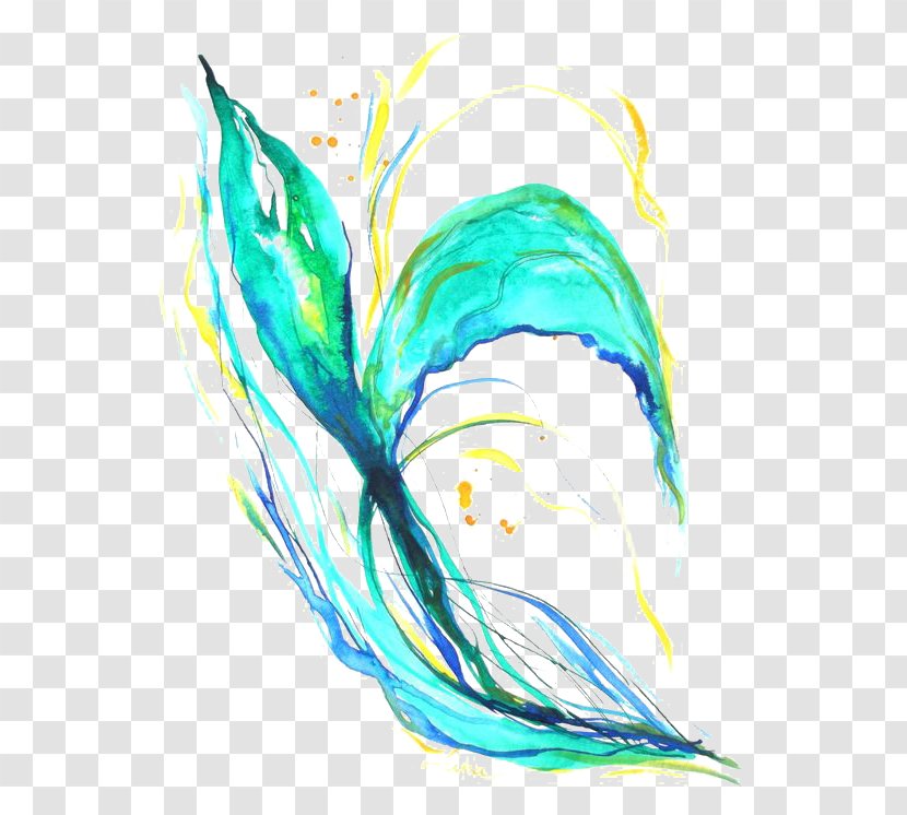 Watercolor Painting Whale Illustration - Drawing - Tail Transparent PNG