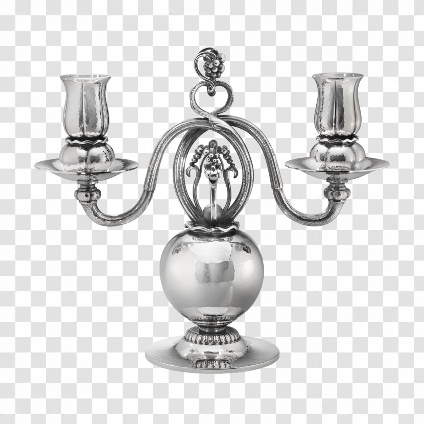 Household Silver Candelabra Georg Jensen A/S Candlestick Transparent PNG