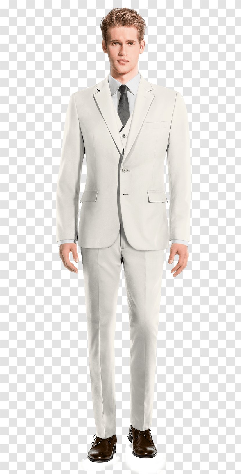 Double-breasted Suit Single-breasted Tuxedo Blazer - Standing - White Transparent PNG