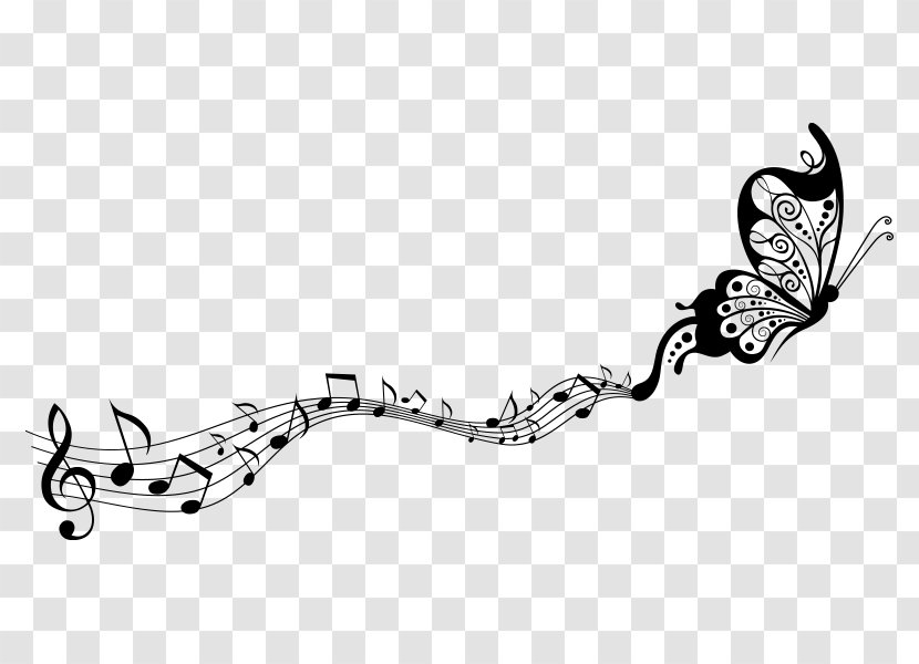 Wall Decal Musical Note Sticker - Watercolor Transparent PNG