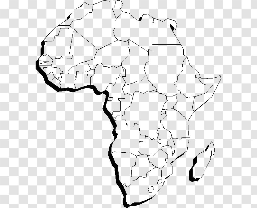 World Map Africa Coloring Book Continent - Artwork Transparent PNG