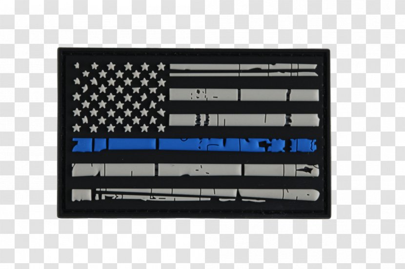 The Thin Red Line Flag Of United States Blue Patch - Pledge Allegiance Transparent PNG