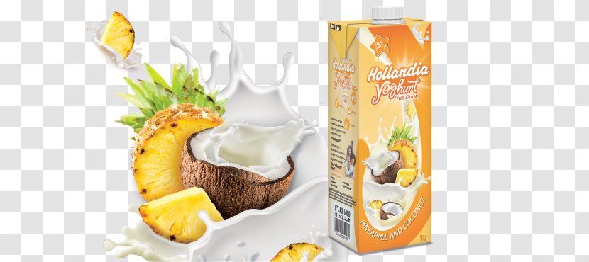 Juice Vegetarian Cuisine Yoghurt Food Fruit - Pineapple Coconut Transparent PNG