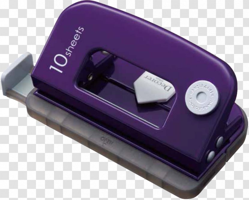 Paper Hole Punch Carl Jimuki Stationery Purple - Office - Puncher Transparent PNG