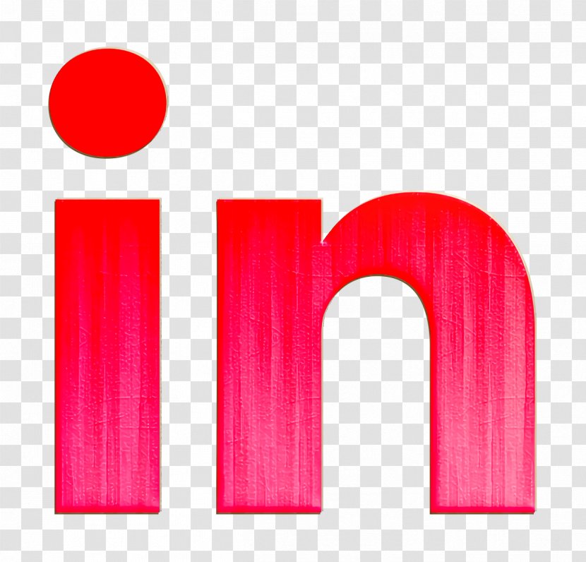 Linkedin Icon Media Social - Red - Logo Rectangle Transparent PNG