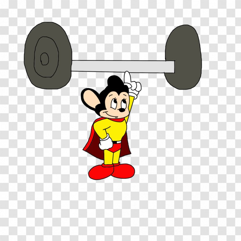 Mighty Mouse Olympic Weightlifting Weight Training Dumbbell Clip Art - Terrytoons Transparent PNG