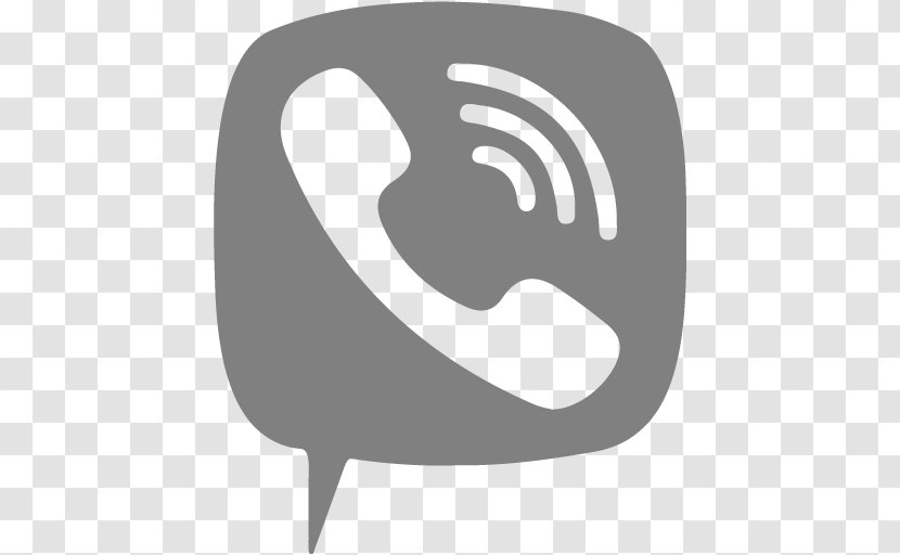 Viber Email Telephone Call Icon - Black And White - Logo Transparent PNG