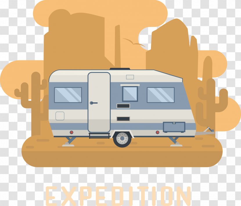 Euclidean Vector Recreational Vehicle Camping Illustration - Survey Expedition And Cars Transparent PNG