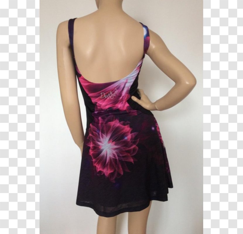 Shoulder Cocktail Dress Satin - Watercolor Transparent PNG