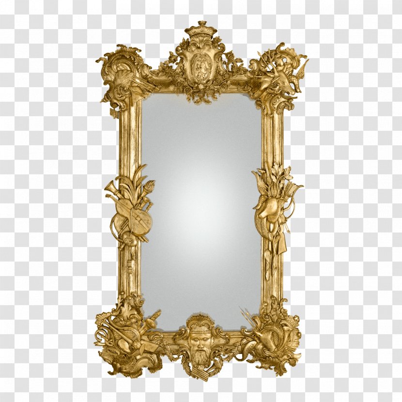 Gilding Mirror Picture Frames Glass 19th Century Transparent PNG