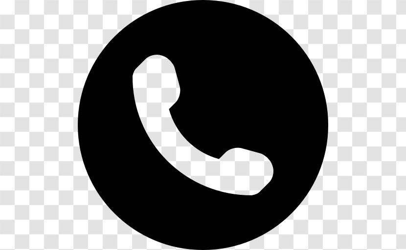 Telephone Call Symbol - Monochrome - Icon Transparent PNG