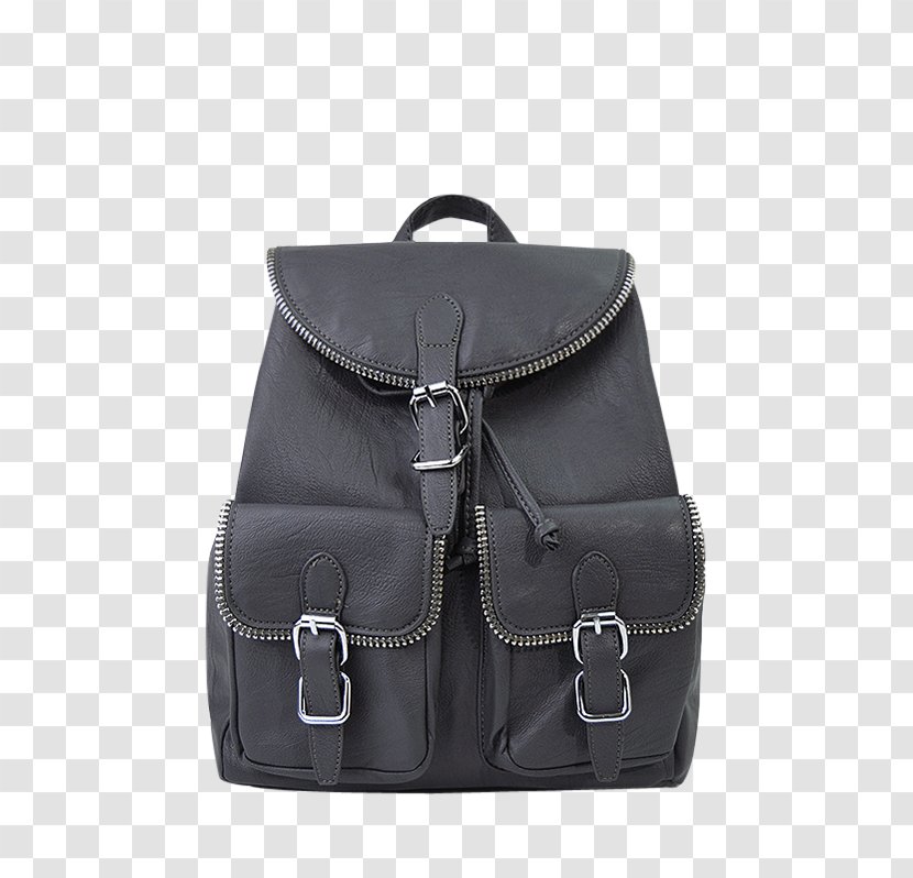 Handbag Backpack Pocket Leather - Shoulder - Clothes Zipper Transparent PNG