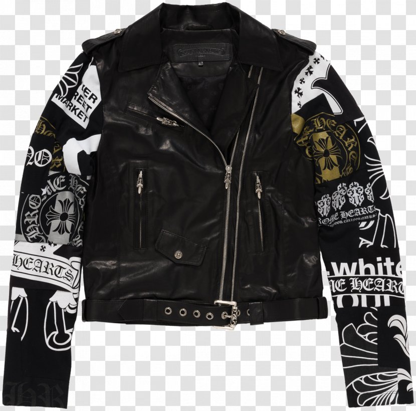 Leather Jacket Dover Street Market Ginza Chrome Hearts Transparent PNG