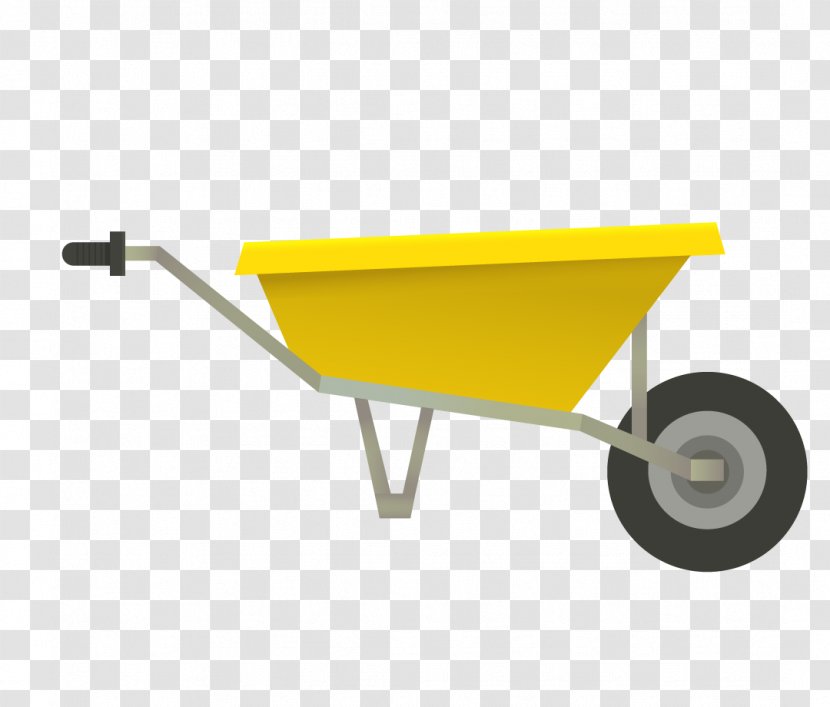 Wheelbarrow Adobe Illustrator - Yellow - Vector Tractors Transparent PNG