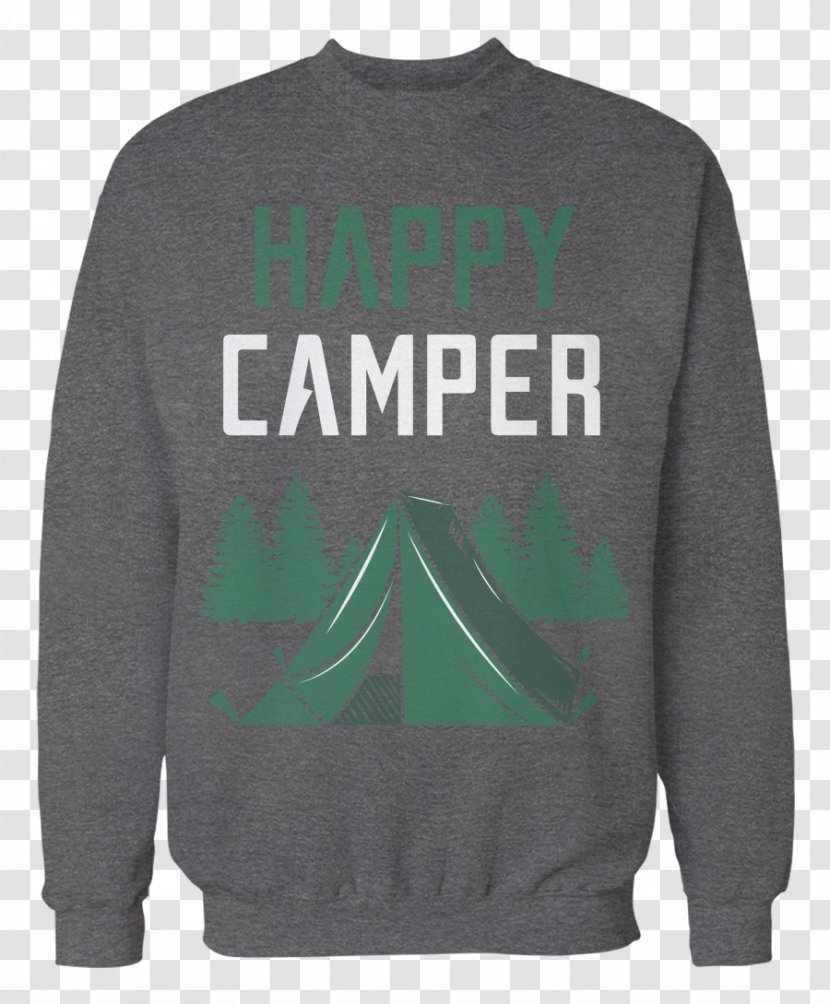 Christmas Jumper Sweater T-shirt Clothing - Crew Neck - Happy Camper Transparent PNG