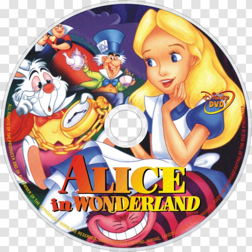 Alice's Adventures In Wonderland DVD Film Compact Disc Fan Art - Walt Disney - Dvd Transparent PNG