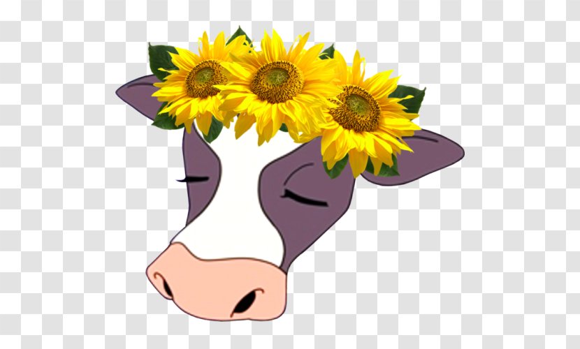 Cattle Tumblr Clip Art - Petal - Flower Crown Transparent PNG