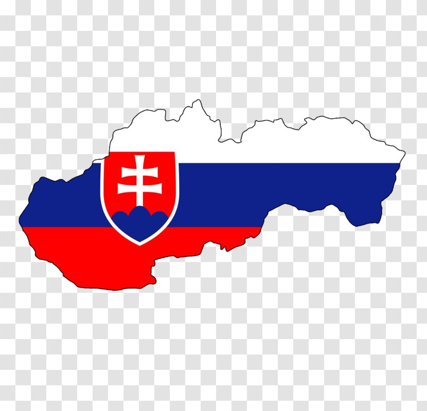 Flag Of Slovakia Map Coat Arms - Blank Transparent PNG