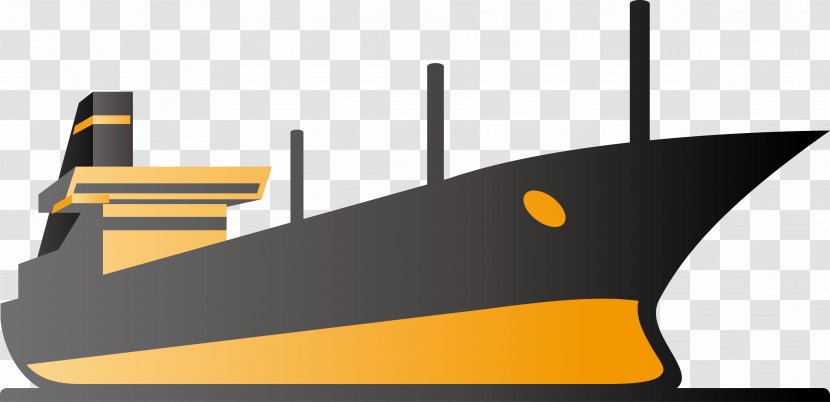 Cargo Ship Maritime Transport Freight - Cartoon - Vector Transparent PNG