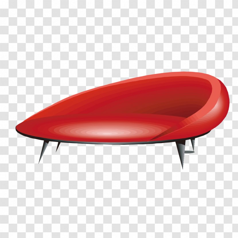 Table Chair Seat - Red Circular Transparent PNG