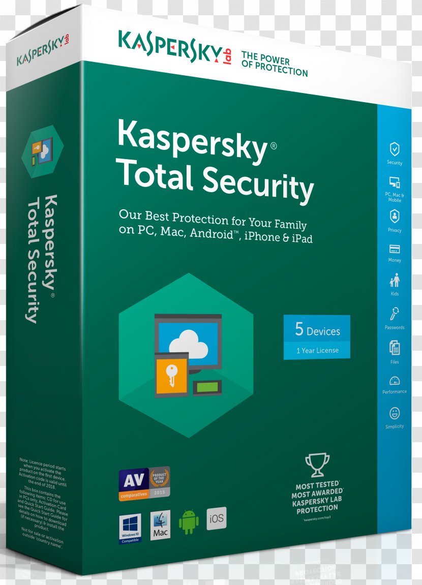 Kaspersky Anti-Virus Antivirus Software Computer Virus Lab Internet Security - Alarm Device Transparent PNG