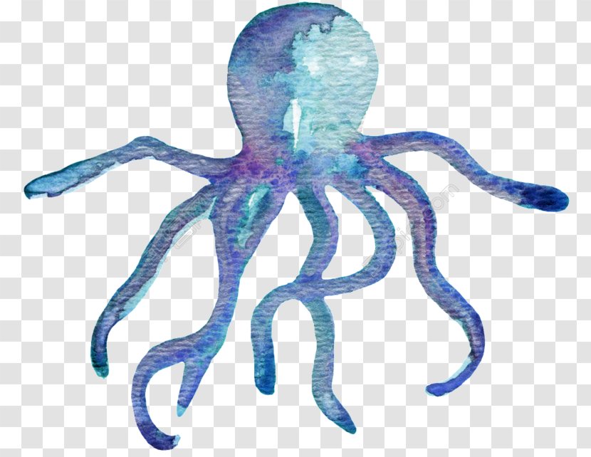 Octopus Watercolor Painting Cartoon Image - Recommendation Transparent PNG