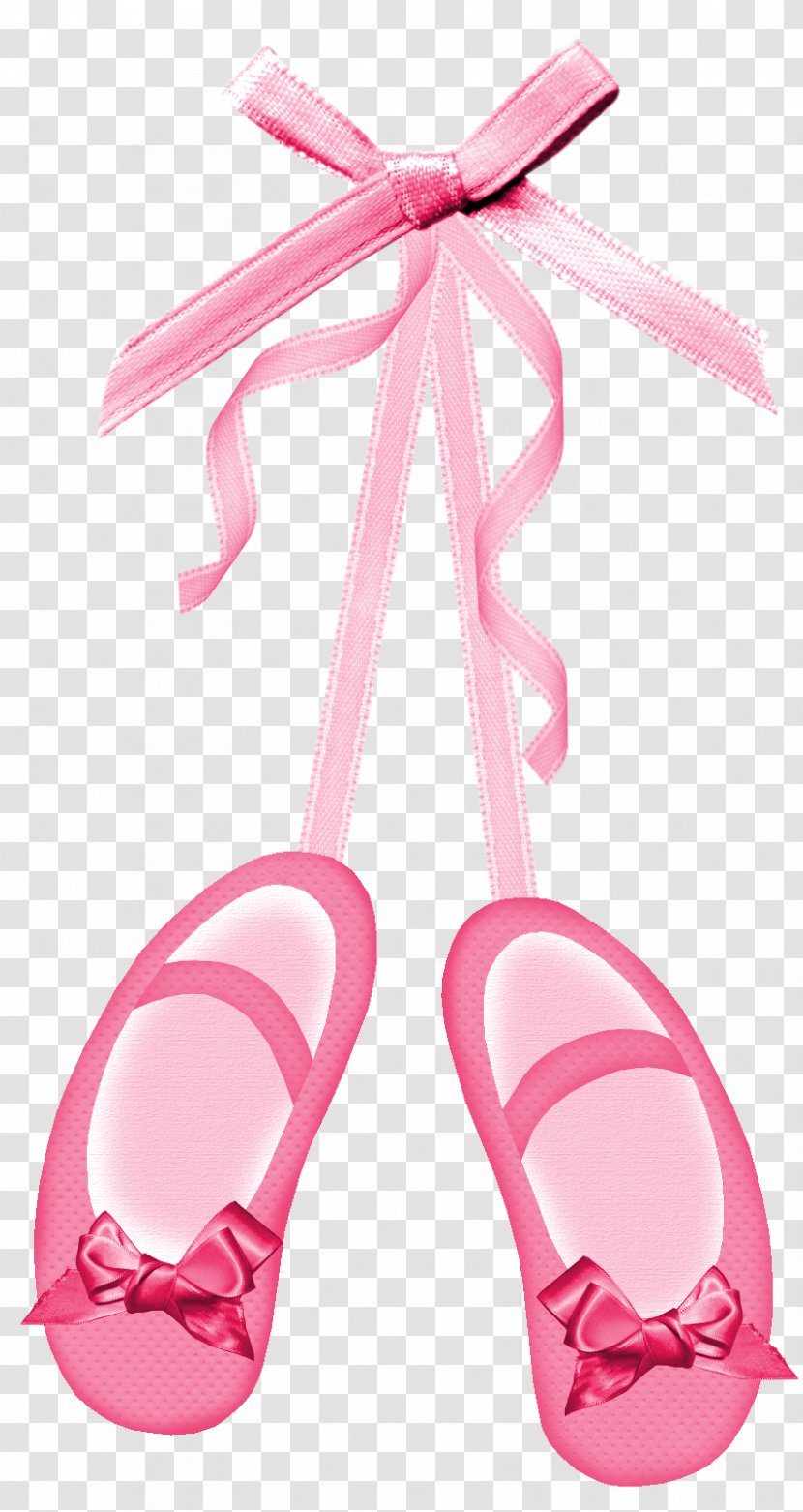 Ballet Shoe Pink Flat Clip Art - Silhouette - Bow Transparent PNG