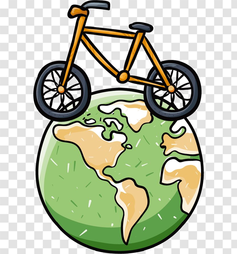 Low-carbon Economy Clip Art - Carbon - Vector Green Travel Bike Earth Transparent PNG