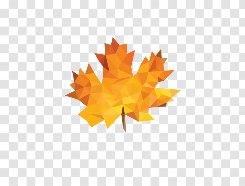 Maple Leaf Clip Art Image - Orange - Design Transparent PNG