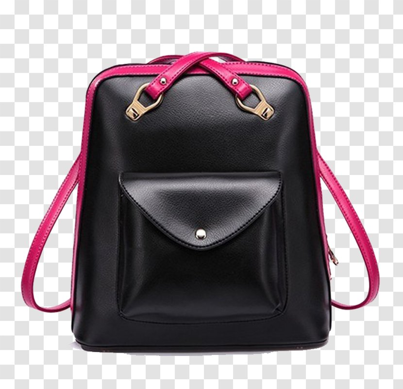 Handbag Backpack Leather Satchel - Black Square Transparent PNG