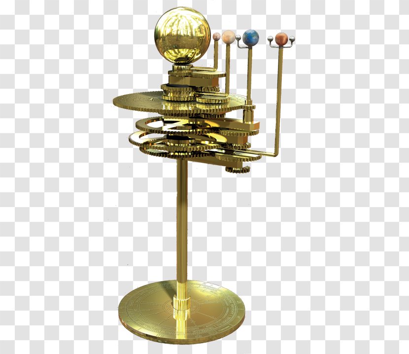 Brass Solar System Model Set Screw - Orrery - Stage Build Transparent PNG