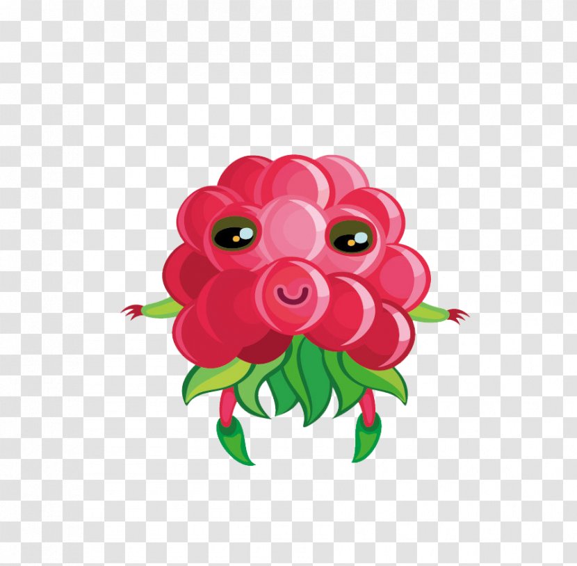 Cartoon Auglis Illustration - Red - Raspberry Transparent PNG