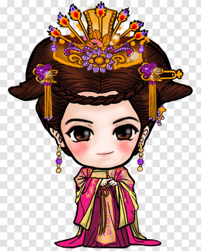 Geisha Headgear Purple Clip Art Transparent PNG