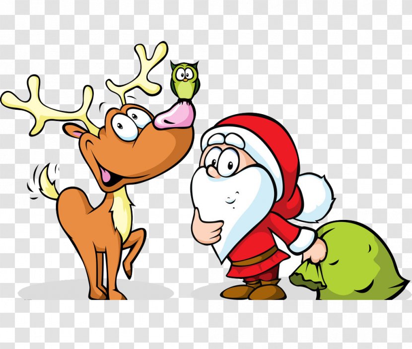 Santa Clauss Reindeer Christmas - Human Behavior - All The Way Companions And Claus Transparent PNG