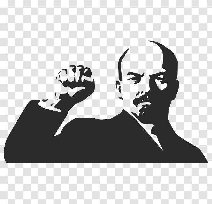 Vladimir Lenin Russian Soviet Federative Socialist Republic Revolution Clip Art Leninism - Stencil - Comunism Transparent PNG