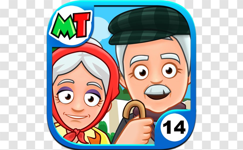 My Town : Grandparents Best Friends' House Hospital Beach Picnic Museum - Face - Android Transparent PNG