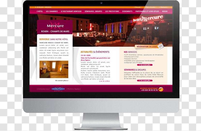 Display Device Multimedia Advertising - Mercure Tunbridge Wells Hotel Transparent PNG