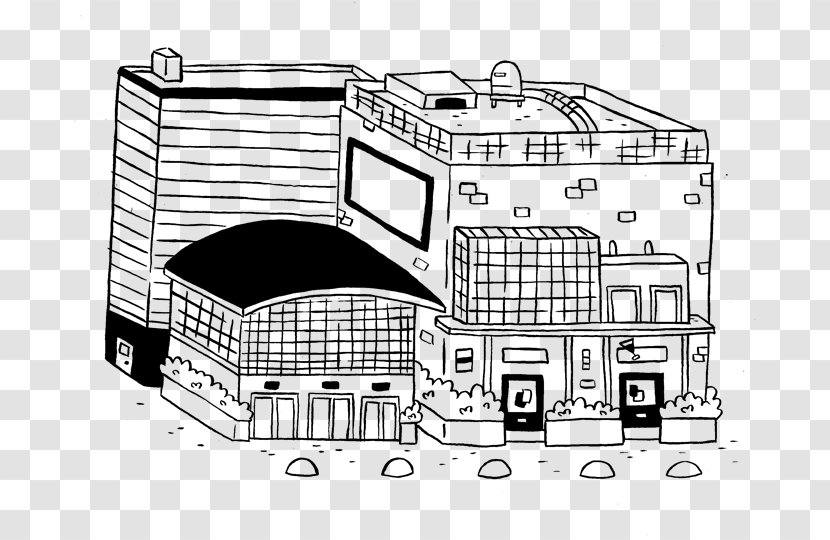 Architecture Drawing Shopping Centre Line Art - Home - Design Transparent PNG