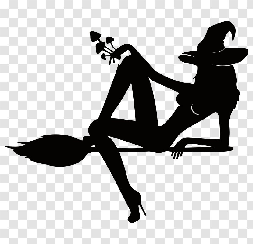 Witchcraft Clip Art - Monochrome - Silhouette Transparent PNG