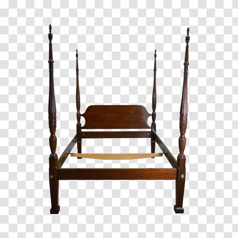 Four-poster Bed Table Frame Chair - Silhouette - Mahogany Poster Transparent PNG