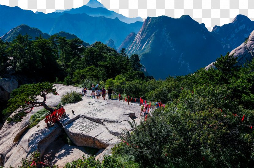 Mount Hua Cinq Montagnes Sacrxe9es Tourism Landscape - Village - Mountain Scenery Photograph Transparent PNG