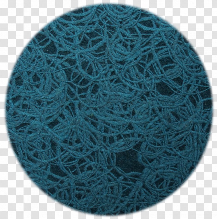 Turquoise Teal Wool Circle Thread - Aqua - Zimba Transparent PNG