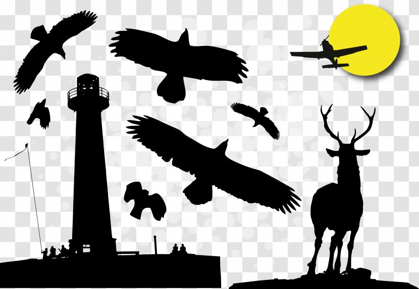Lighthouse Download Illustration - Silhouette - Eagle Transparent PNG