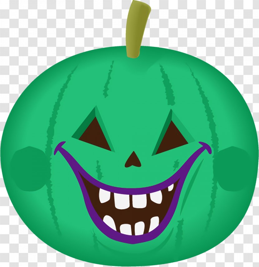 Jack-o-Lantern Halloween Carved Pumpkin - Fruit Leaf Transparent PNG