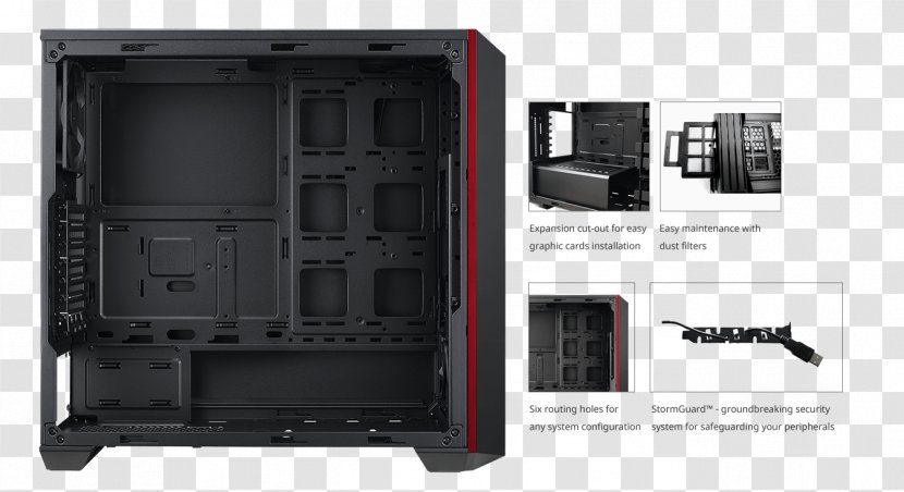 Computer Cases & Housings Cooler Master MasterBox 5 ATX Micro-Star International - Gaming Transparent PNG