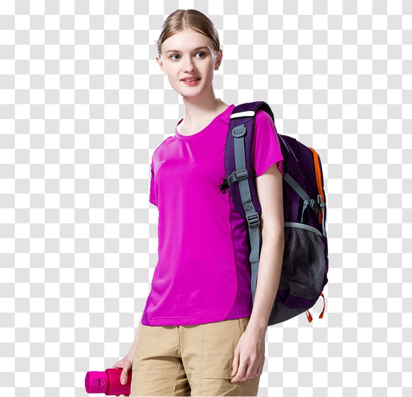 T-shirt Model Backpack - Shoulder - Beautiful Models And Fast Drying Transparent PNG